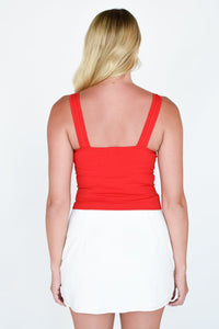 V Neck Ribbed Cropped Brami