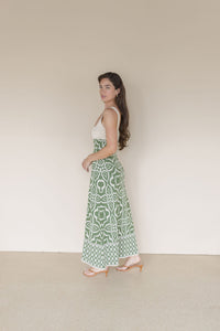 Verdant Rhythm Midi Dress