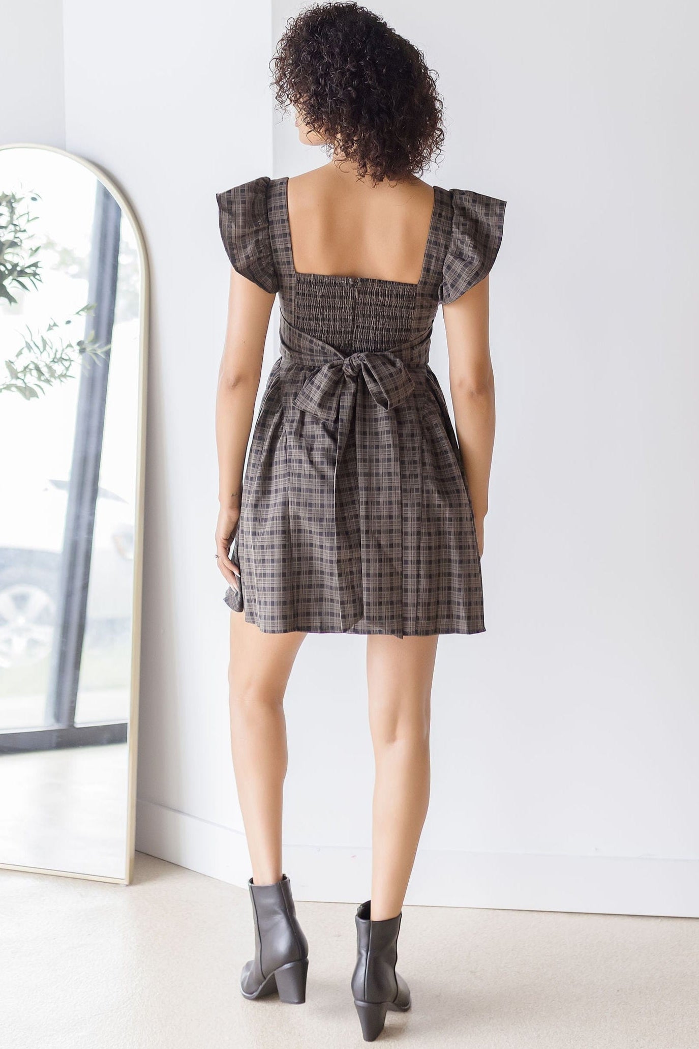 Meadowyn Square Neck Ruffle Corset Mini Dress Meadowyn Square Neck Ruffle Corset Mini Dress