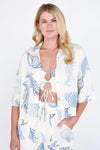 Seashell Shore Oversized Button Down