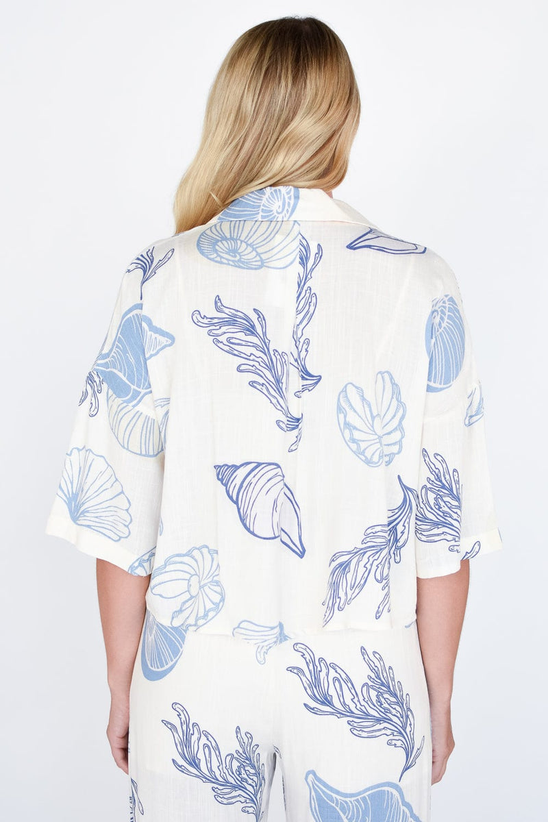 Seashell Shore Oversized Button Down