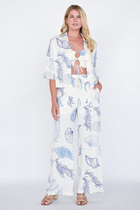 Seashell Shore Oversized Button Down