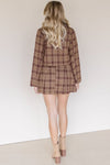 Harland Plaid Fur Trim Crop Jacket Harland Plaid Fur Trim Crop Jacket