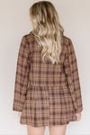 Harland Plaid Fur Trim Crop Jacket Harland Plaid Fur Trim Crop Jacket