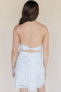 Garden Escape Twist Back Mini Dress