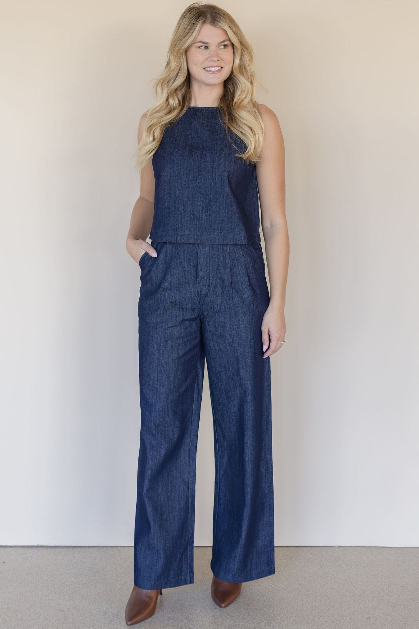 Carter Sleeveless Denim Top Carter Sleeveless Denim Top