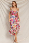 Cyrine Ruffled Floral Maxi Dress