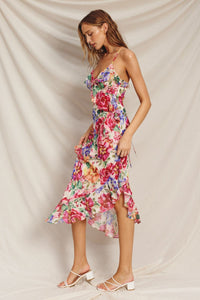 Cyrine Ruffled Floral Maxi Dress