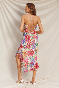 Cyrine Ruffled Floral Maxi Dress