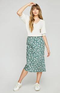 Gentle Fawn Florentine Skirt Palm Ditsy Green