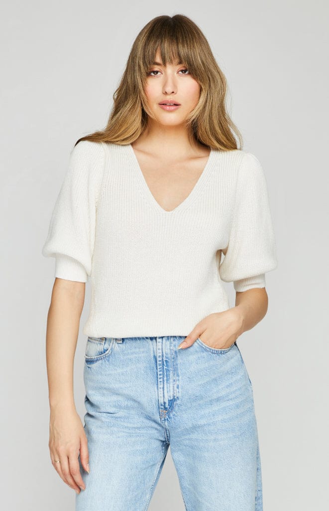 Gentle Fawn Phoebe Pullover Sweater in White