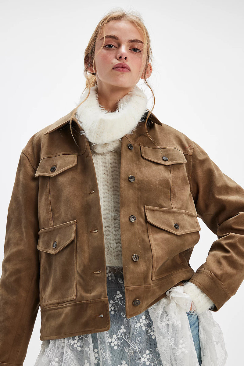 Free People Night Ranch Vegan Jacket