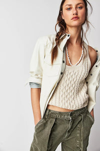 High Tide Cable Tank in Tea by Free People