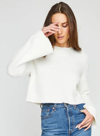 Cosette Sweater in White by Gentle Fawn