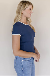 Gentle Fawn Dayna Tee Navy Ringer