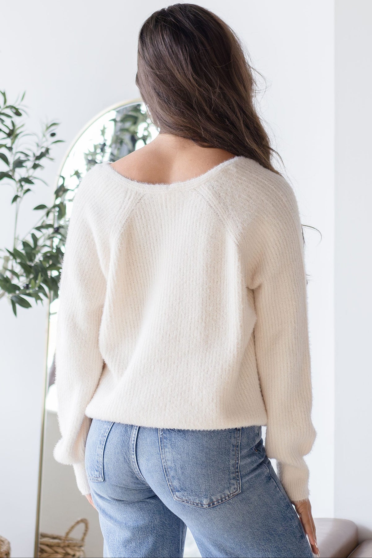Gentle Fawn Filomena V-Neck Sweater Cream
