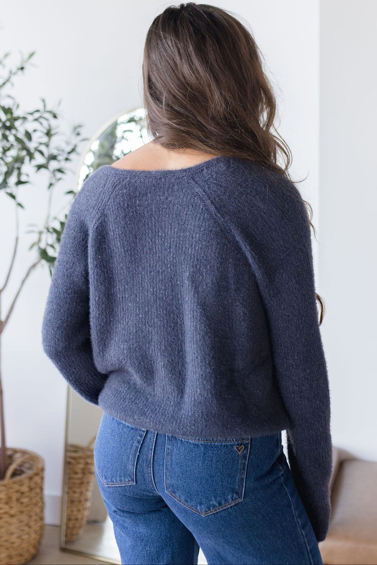 Gentle Fawn Filomena V-Neck Sweater Smoke