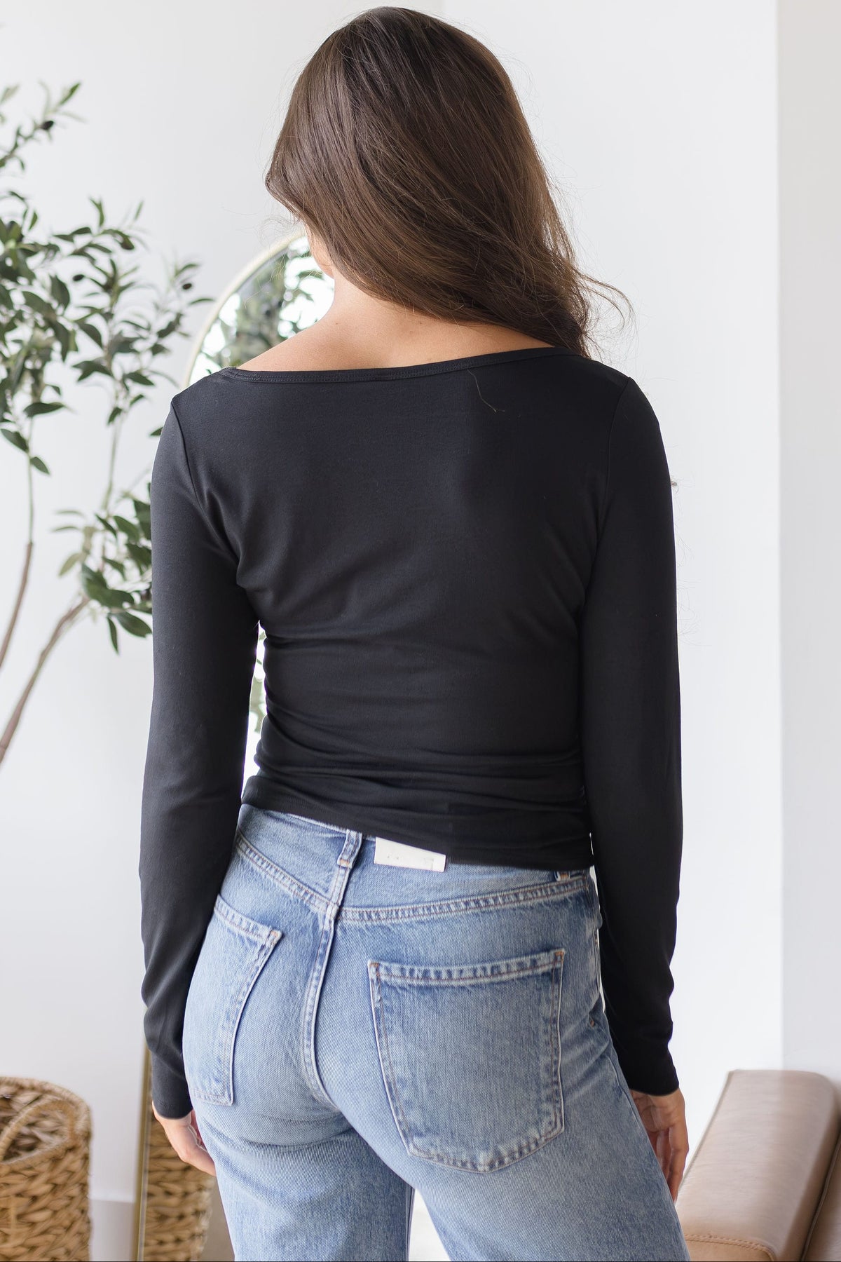 Gentle Fawn Reese Long Sleeve Tee Black
