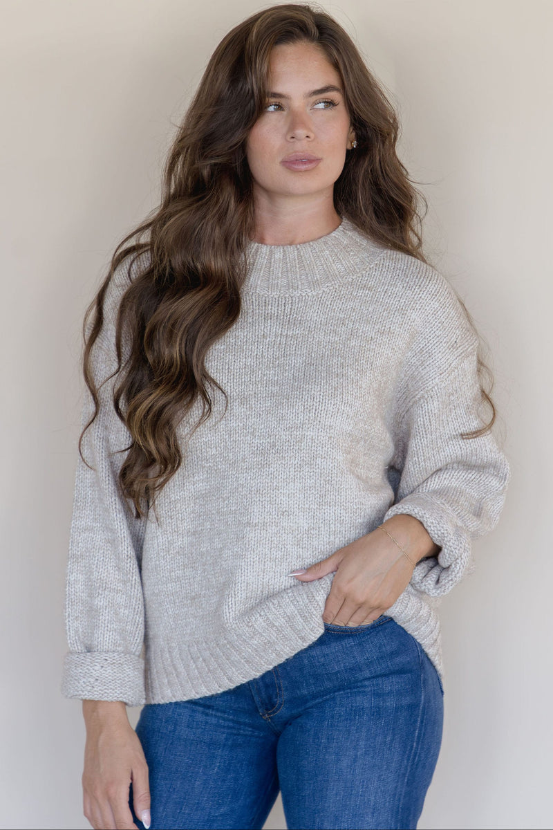 Gentle Fawn Tova Pullover Sweater Heather Pebble