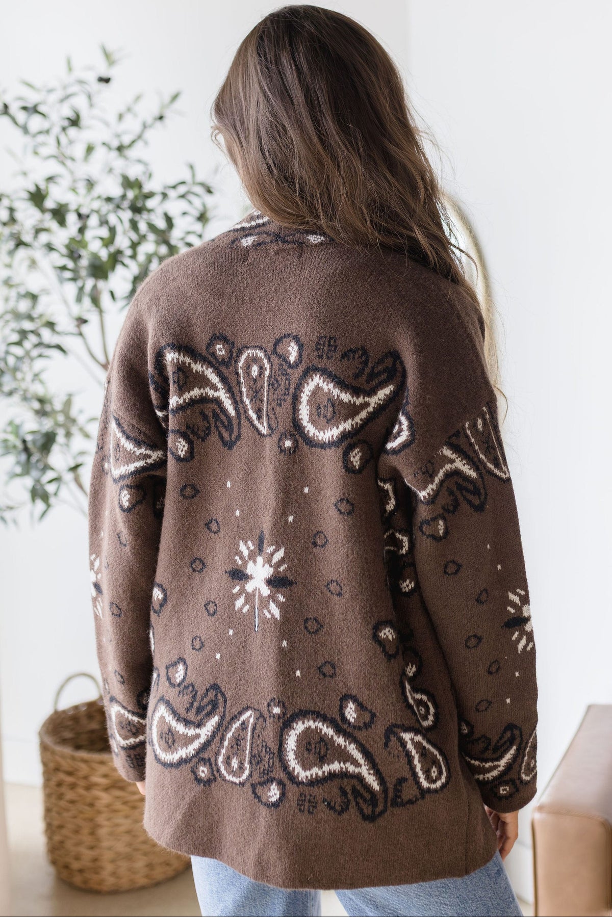 Harper Avery Good Company Knit Cardigan Chocolate Brown