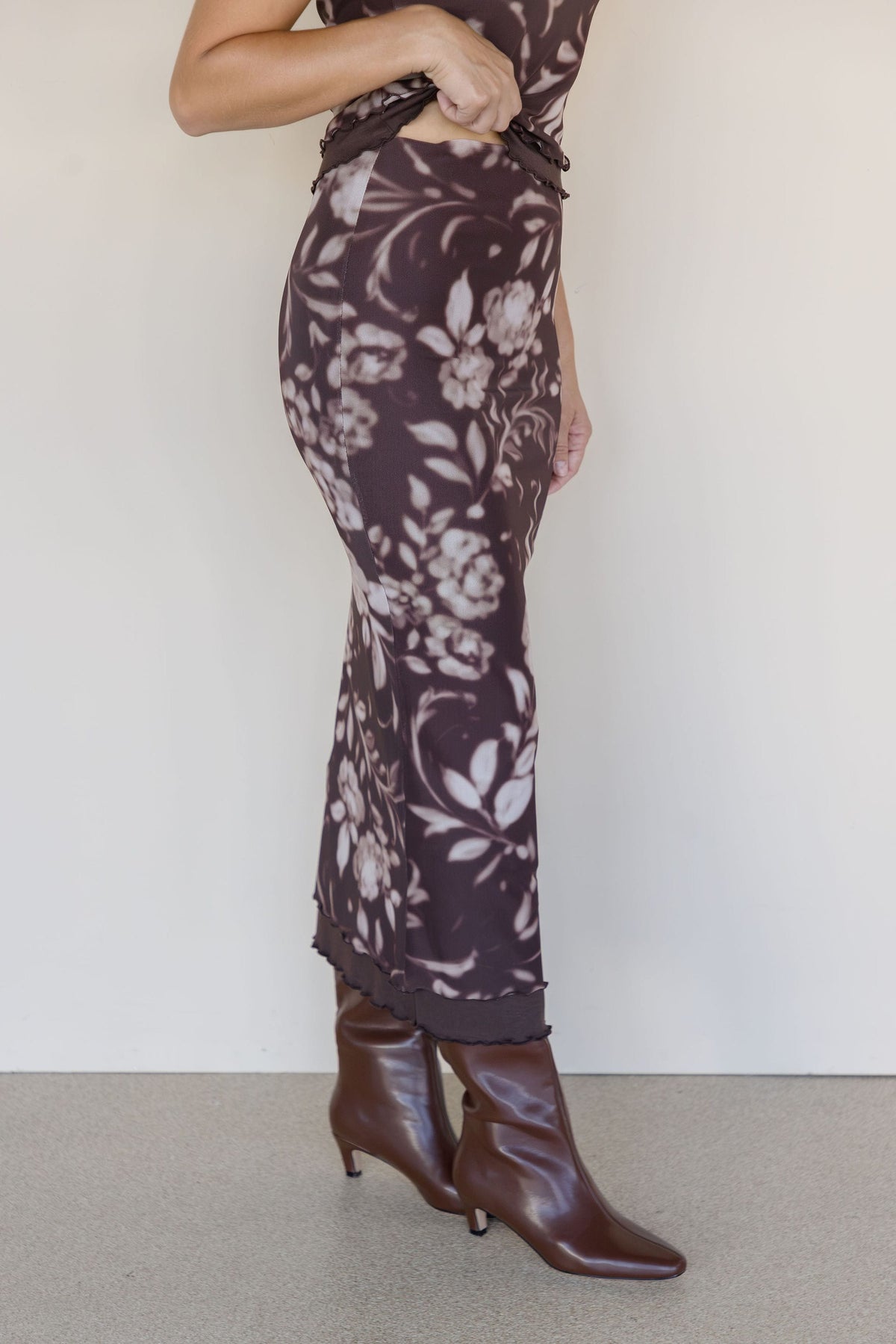 Line & Dot Sherilyn Skirt Brown Multi
