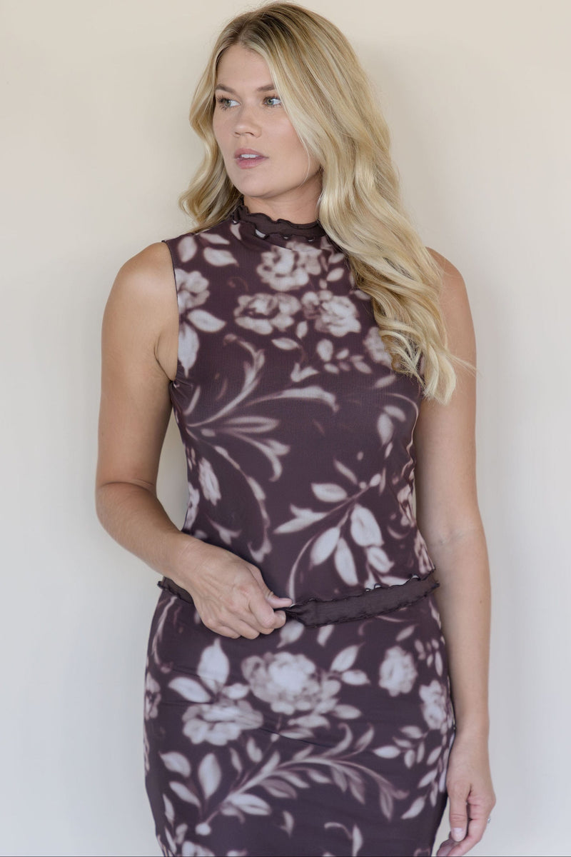 Line & Dot Sherilyn Top Brown Multi