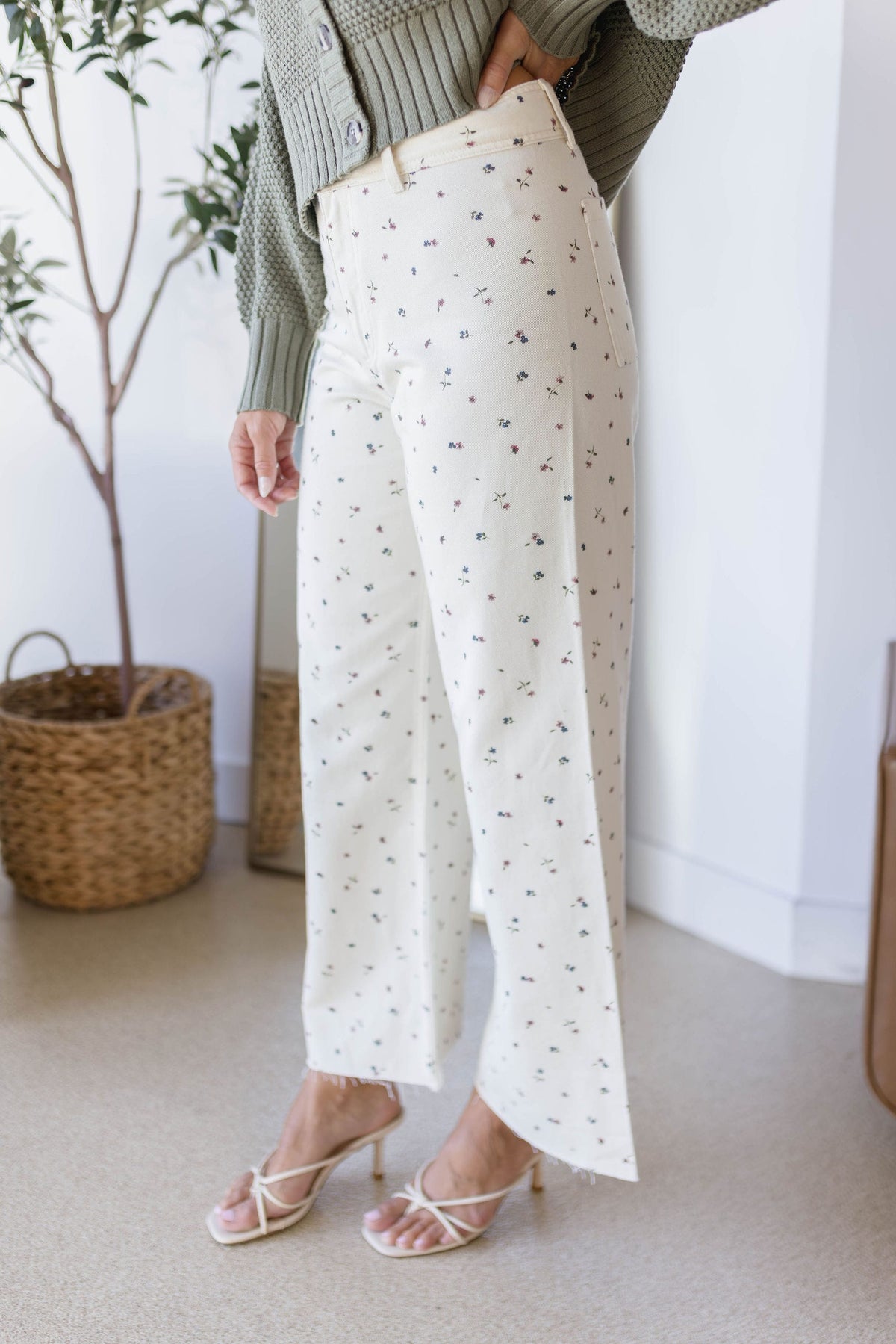 MAXINE Ivory Bloom Pant Multi Floral