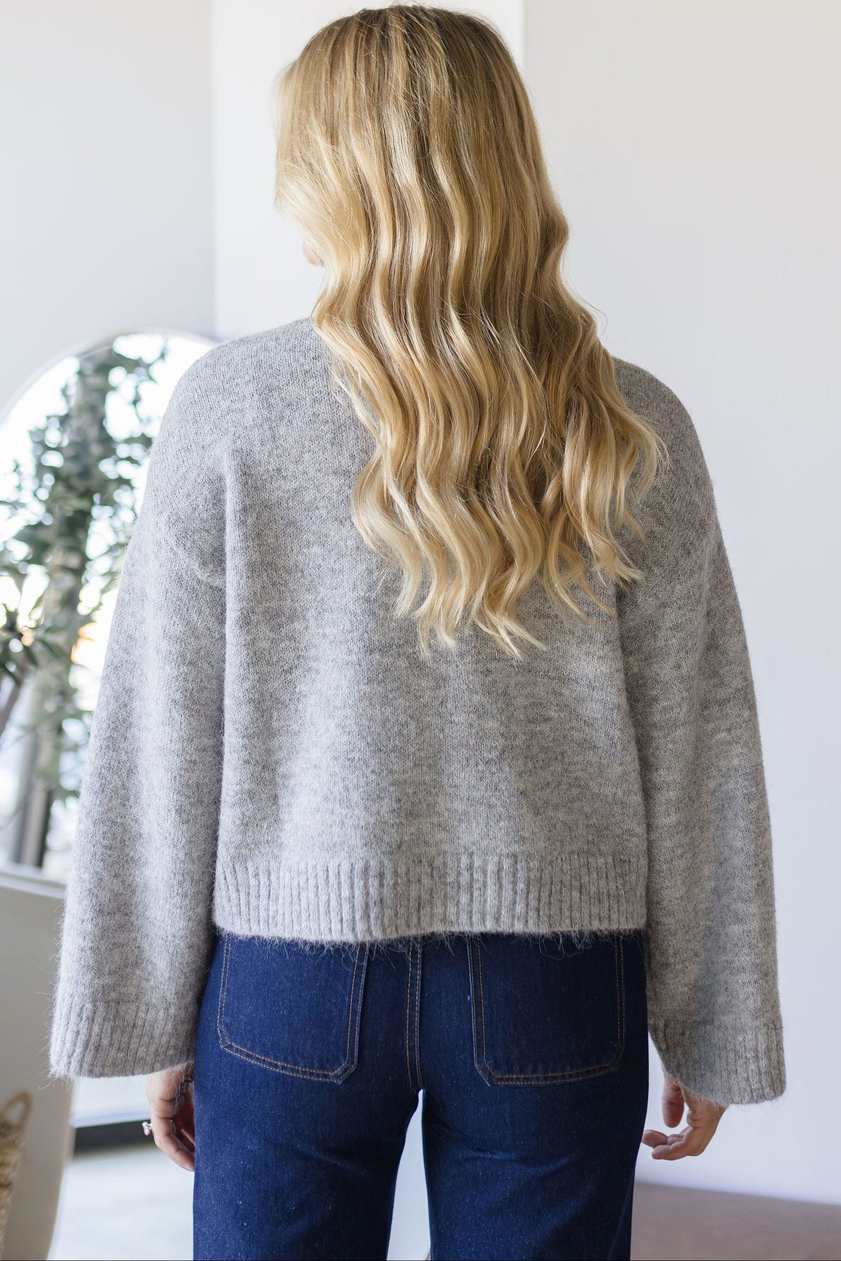 MAXINE Jaynie Toggle Button Cardigan Heather Grey