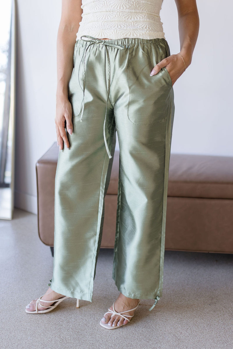 MAXINE Quincy Wide Leg Pant Sage