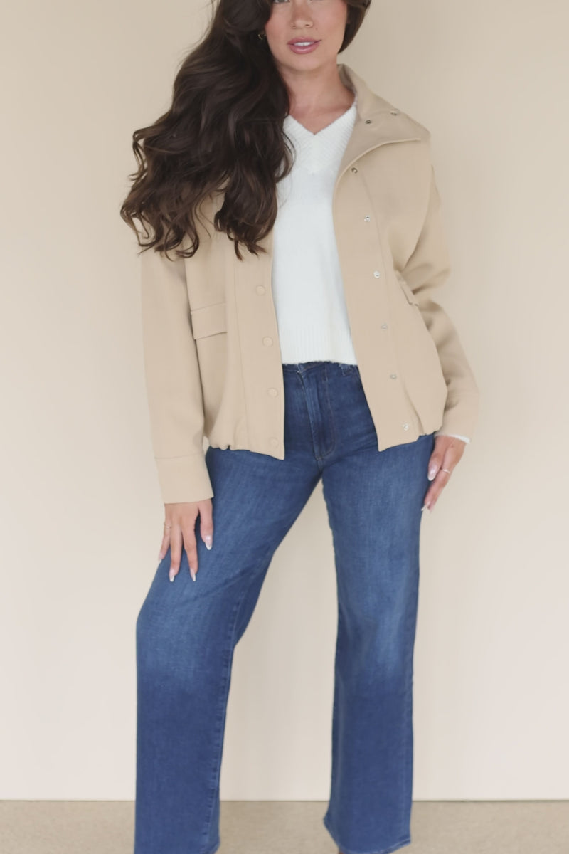 Funnel Neck Bomber Jacket Funnel Neck Bomber Jacket