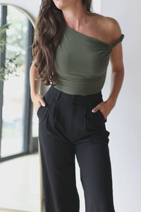 Ramy Mesh Asymmetric Twist Top Ramy Mesh Asymmetric Twist Top