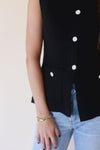 Crystal Button Sweater Vest