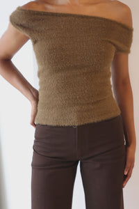 Kenna Asymmetric Fuzzy Sweater Top Kenna Asymmetric Fuzzy Sweater Top