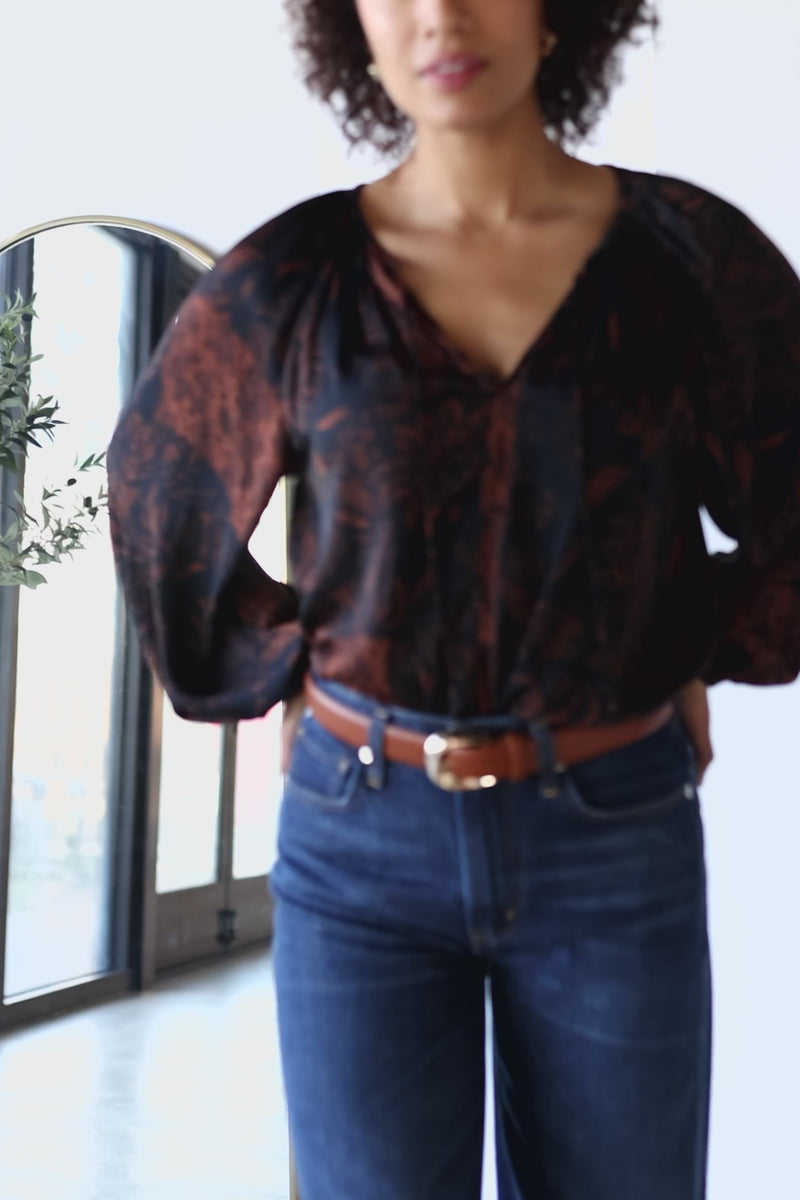 Kova Patchwork Printed Blouse