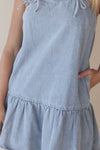 Sweet Bow Denim Days Shift Dress