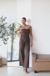 Troye Strapless Twill Top Troye Strapless Twill Top