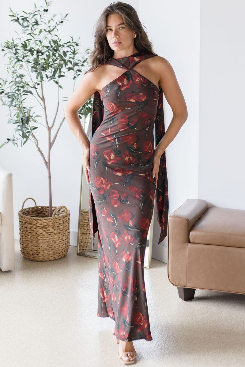 Sofie the Label Magdalena Dress Brown Floral