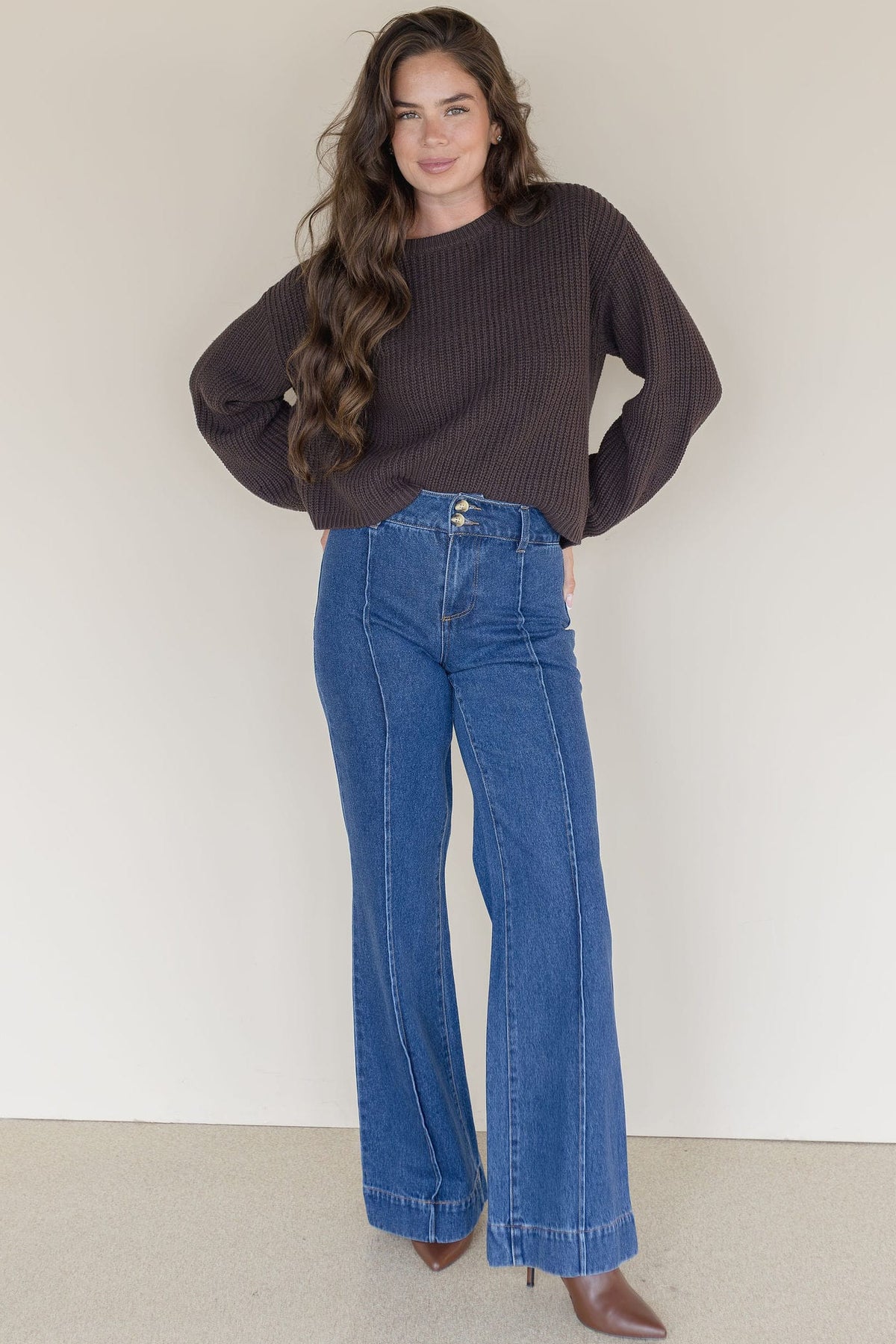 Velvet Heart Beth High Waisted Jeans Deep Indigo