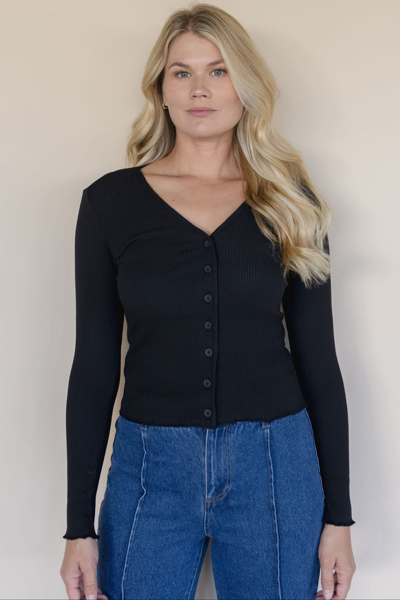 Velvet Heart Everlane Top Black