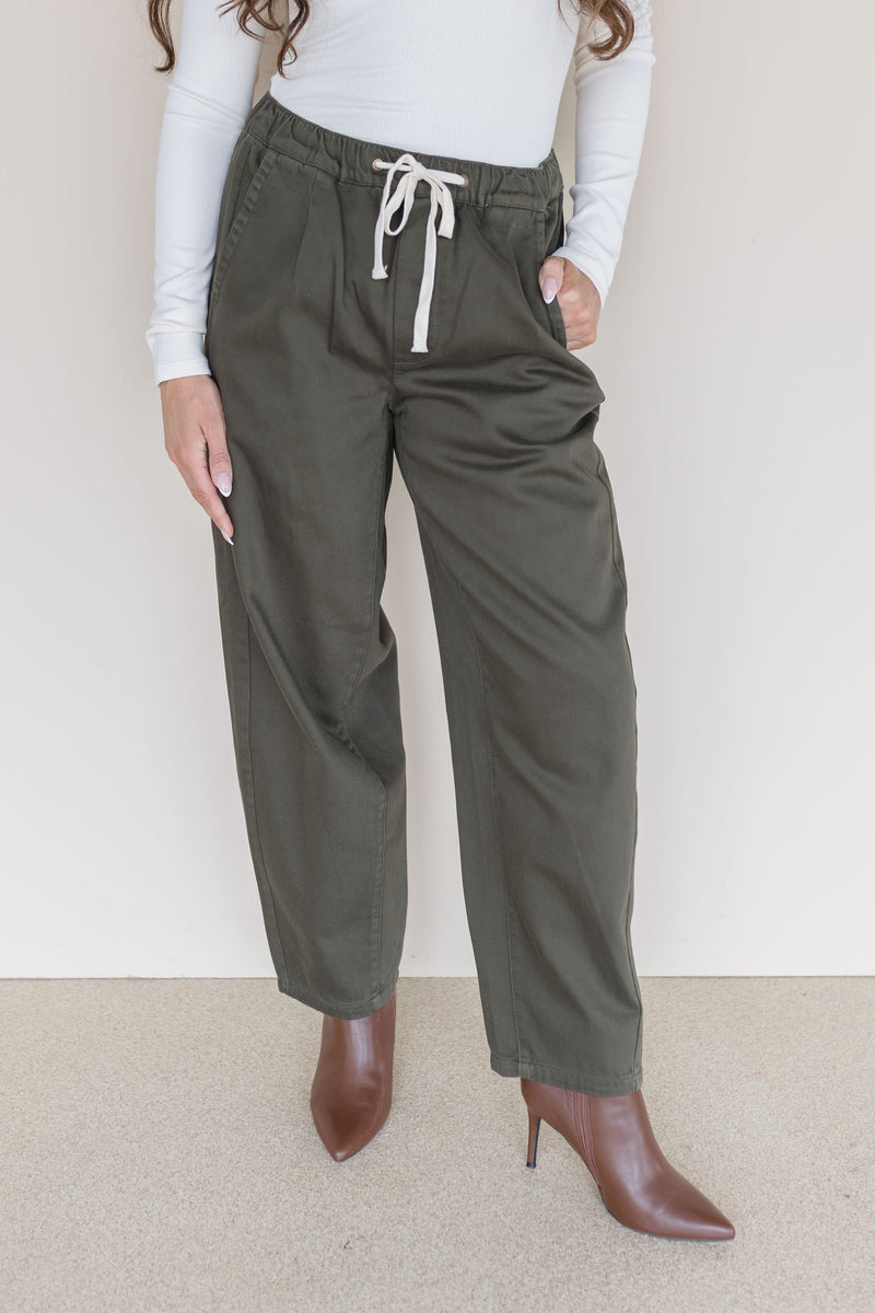 Velvet Heart Toni Twill Pants Dried Ivy