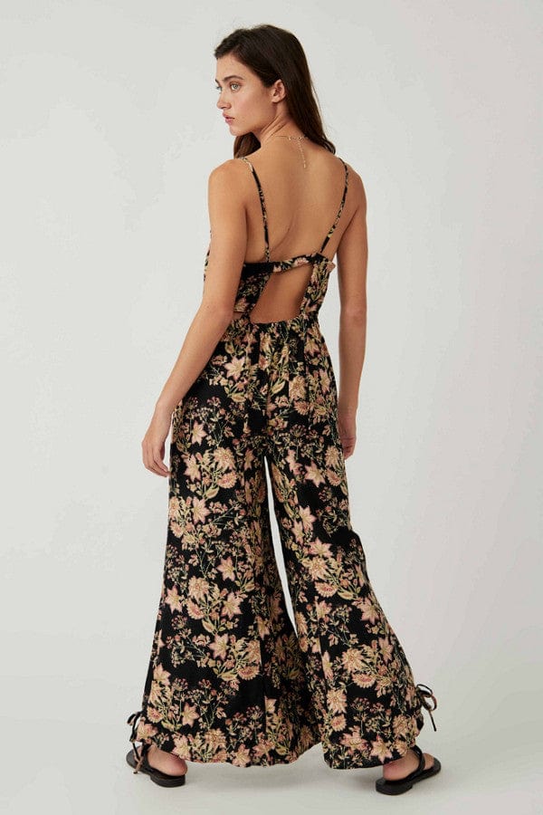 Free People Stand Out Printed One-Piece Black Combo