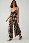 Free People Stand Out Printed One-Piece Black Combo