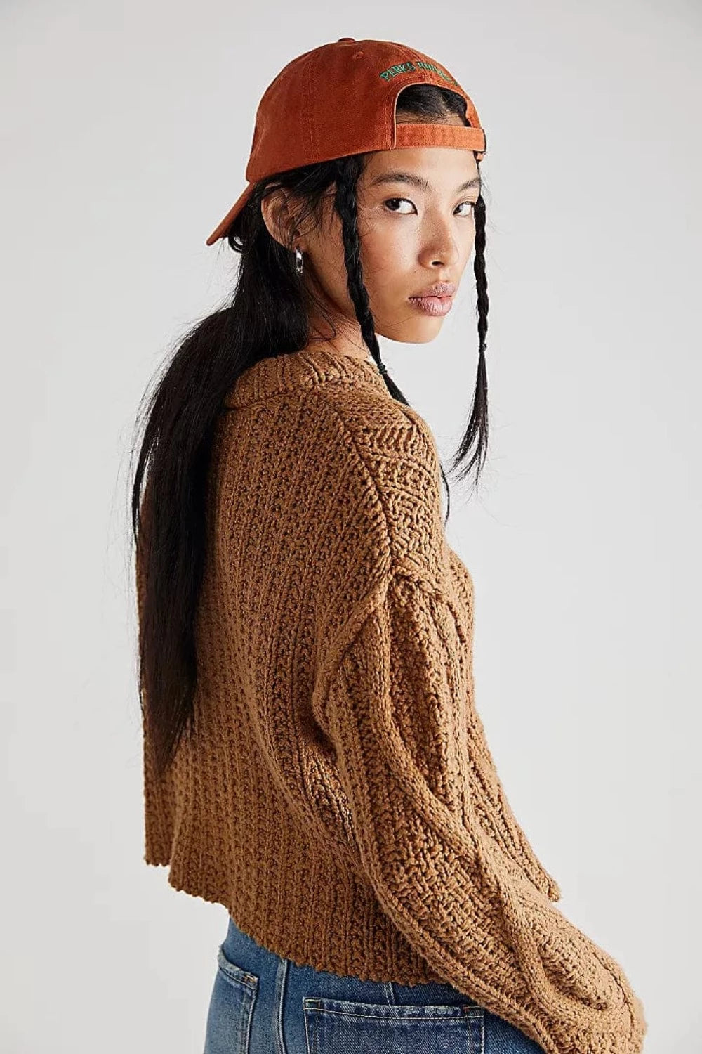 Free People Dream Cable Knit Sweater