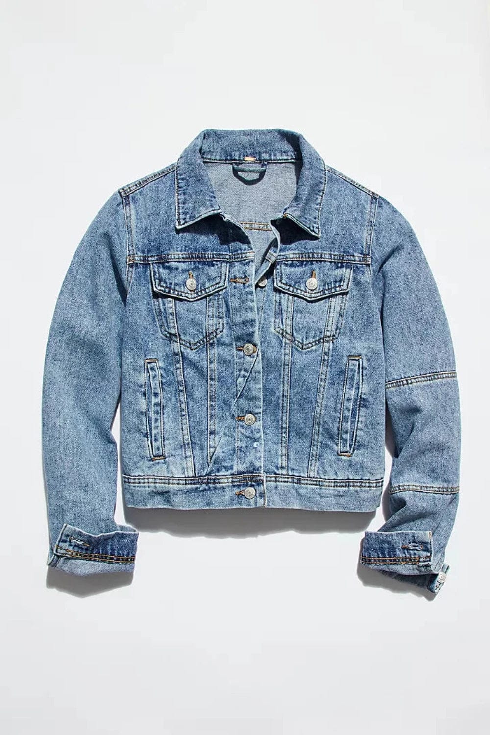 Free people sales cropped denim jacket